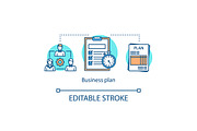 Business plan concept icon