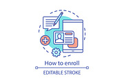 How to enroll concept icon