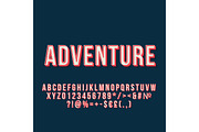 Adventure vintage 3d letterins