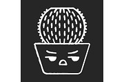 Barrel cactus chalk icon