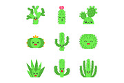 Cactuses flat design licon