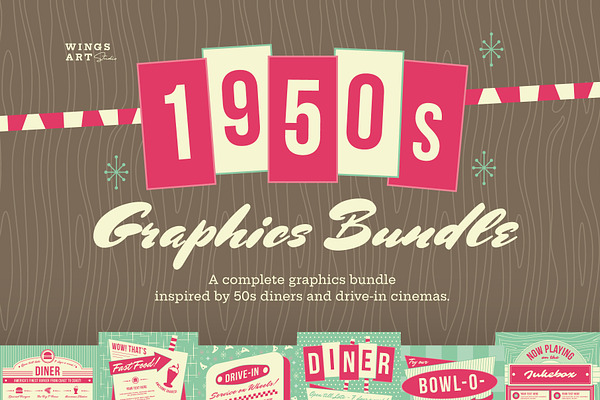 Epic 1950s Retro Graphics Bundle