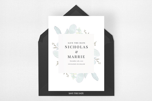 Modern Eucalyptus Wedding Suite in Wedding Templates - product preview 3