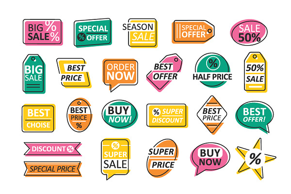 Sale and special offer labels