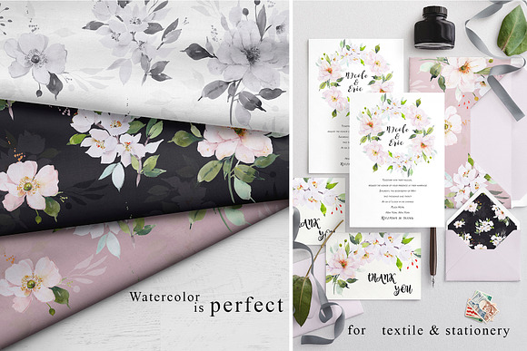 Watercolor Floral XL clipart set in Illustrations - product preview 6