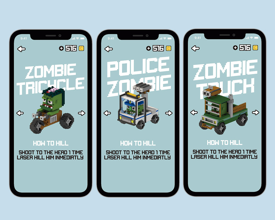 Shoot Zombies Cars 2D&3D Game Assets in Fantasy - product preview 5
