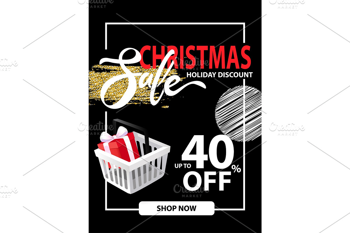 Sale on Christmas Holiday, Leaflet in Objects - product preview 8