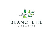 branch tree leaf logo vector