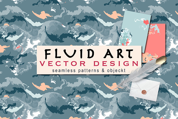 Fluid art vector design in Patterns - product preview 2