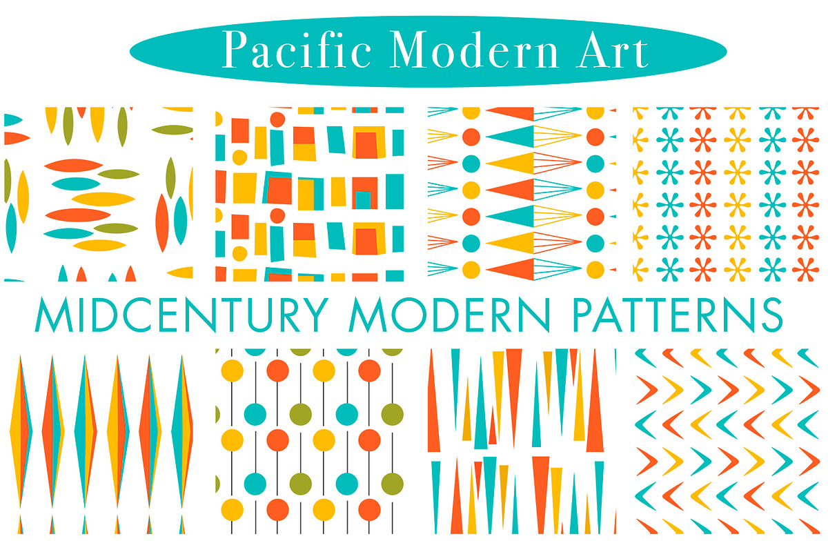 Mid-century Modern Retro Design Kit in Patterns - product preview 8