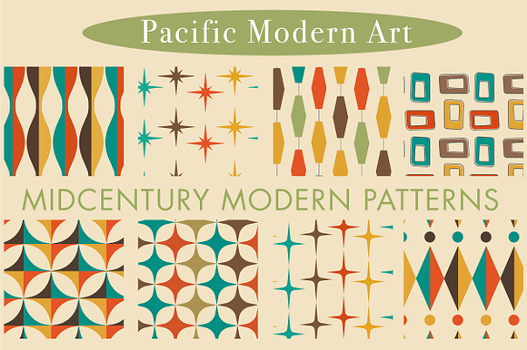 Mid-century Modern Retro Design Kit in Patterns - product preview 2