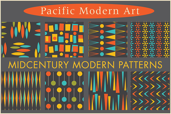 Mid-century Modern Retro Design Kit in Patterns - product preview 5