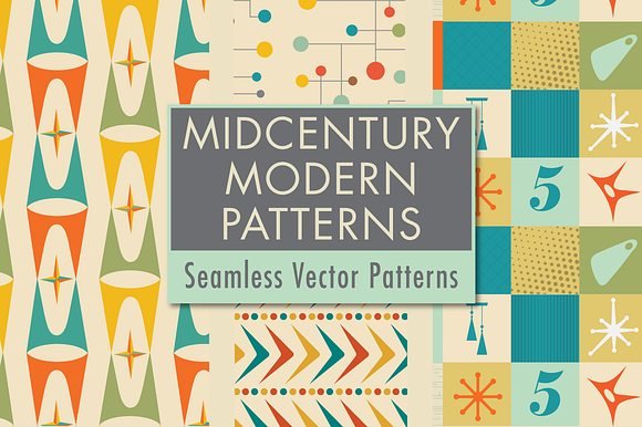 Mid-century Modern Retro Design Kit in Patterns - product preview 30