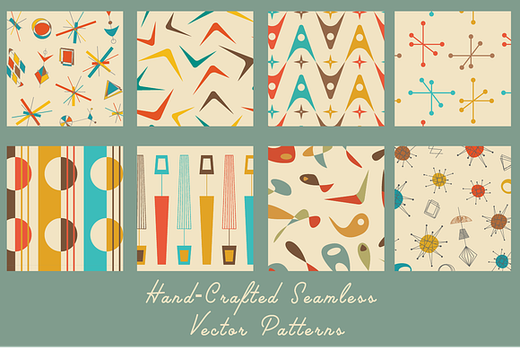 Mid-century Modern Retro Design Kit in Patterns - product preview 45
