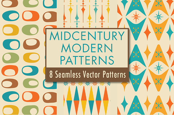 Mid-century Modern Retro Design Kit in Patterns - product preview 53
