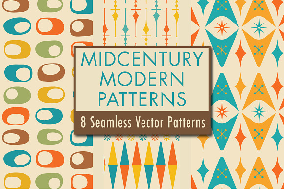 Mid-century Modern Retro Design Kit in Patterns - product preview 56