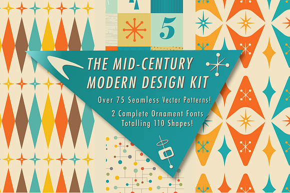 Mid-century Modern Retro Design Kit in Patterns - product preview 87