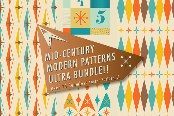 Mid-century Modern Retro Design Kit in Patterns - product preview 88