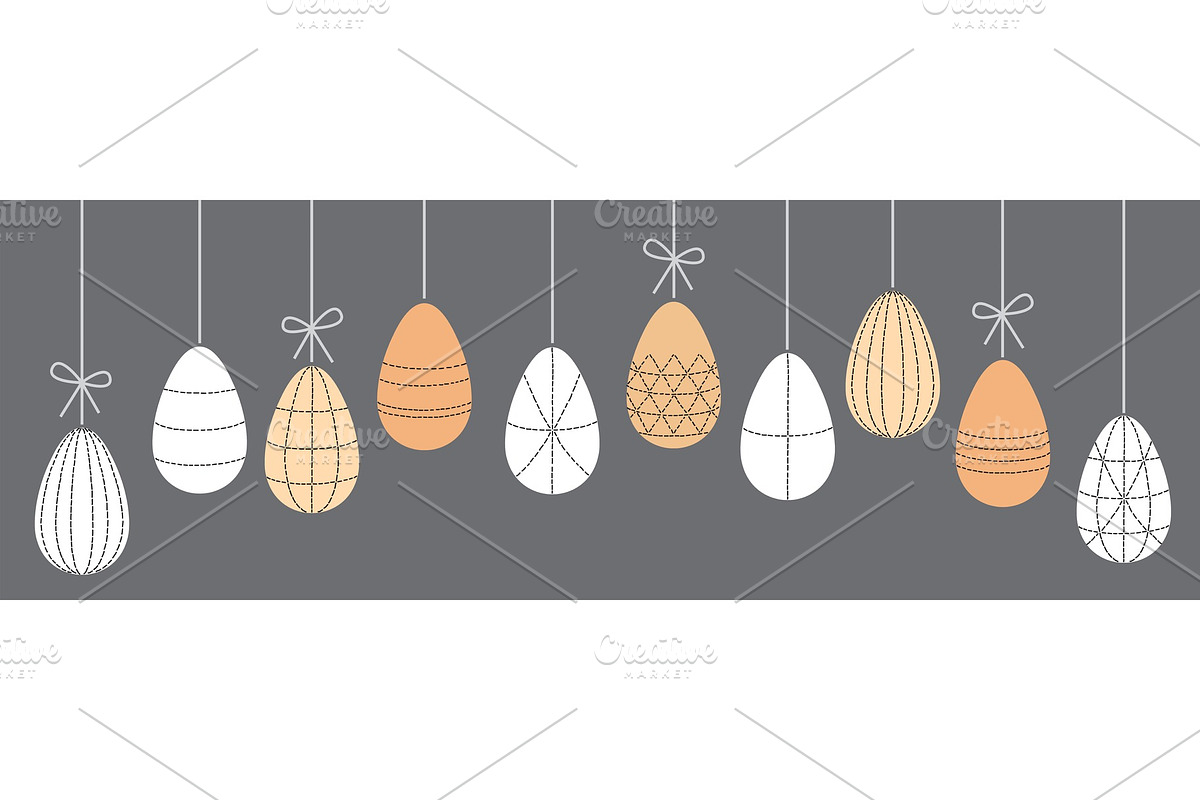 Scandinavian Easter eggs banner in Objects - product preview 8