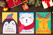 Christmas Greeting Cards With Animal