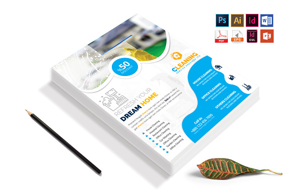 Cleaning Service Flyer Vol-04 in Flyer Templates - product preview 3