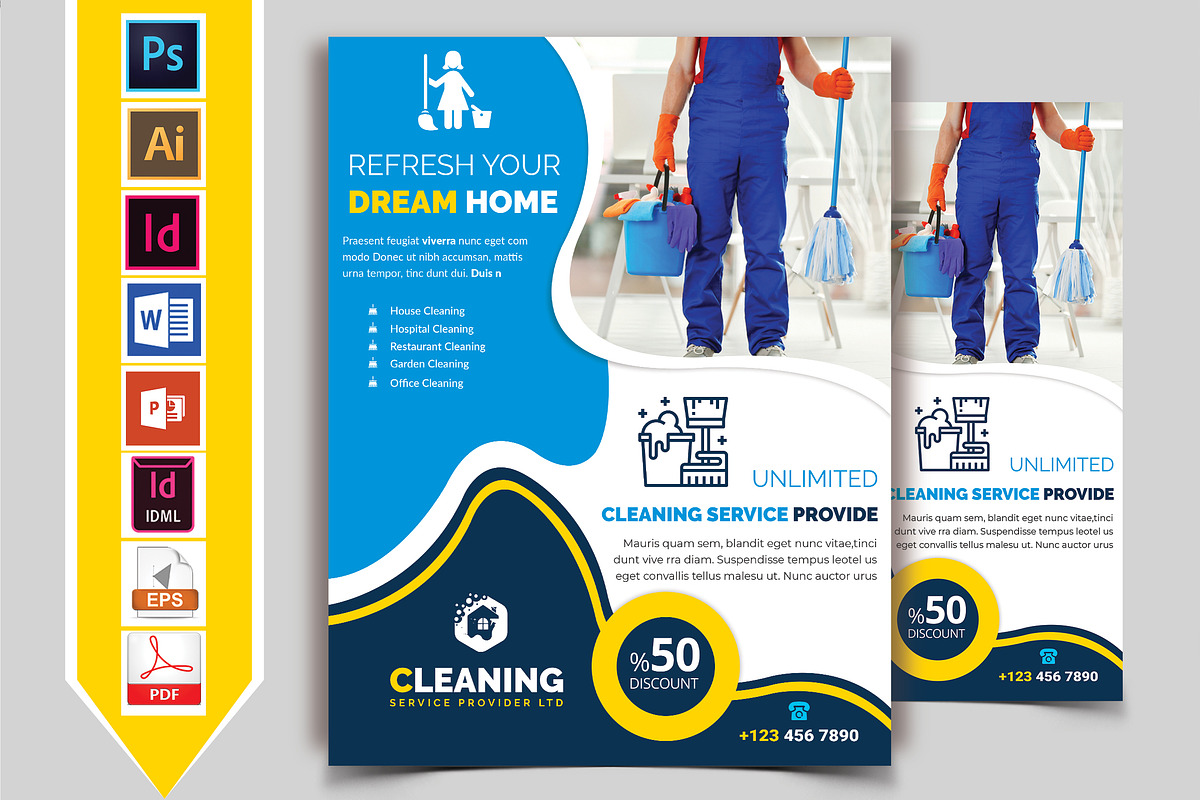 Cleaning Service Flyer Vol-05 in Flyer Templates - product preview 8