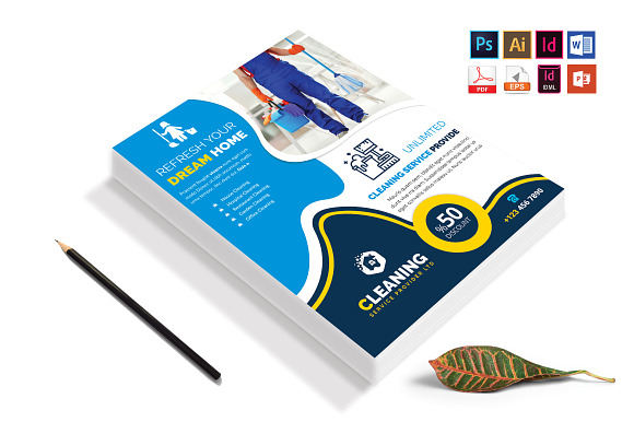 Cleaning Service Flyer Vol-05 in Flyer Templates - product preview 3