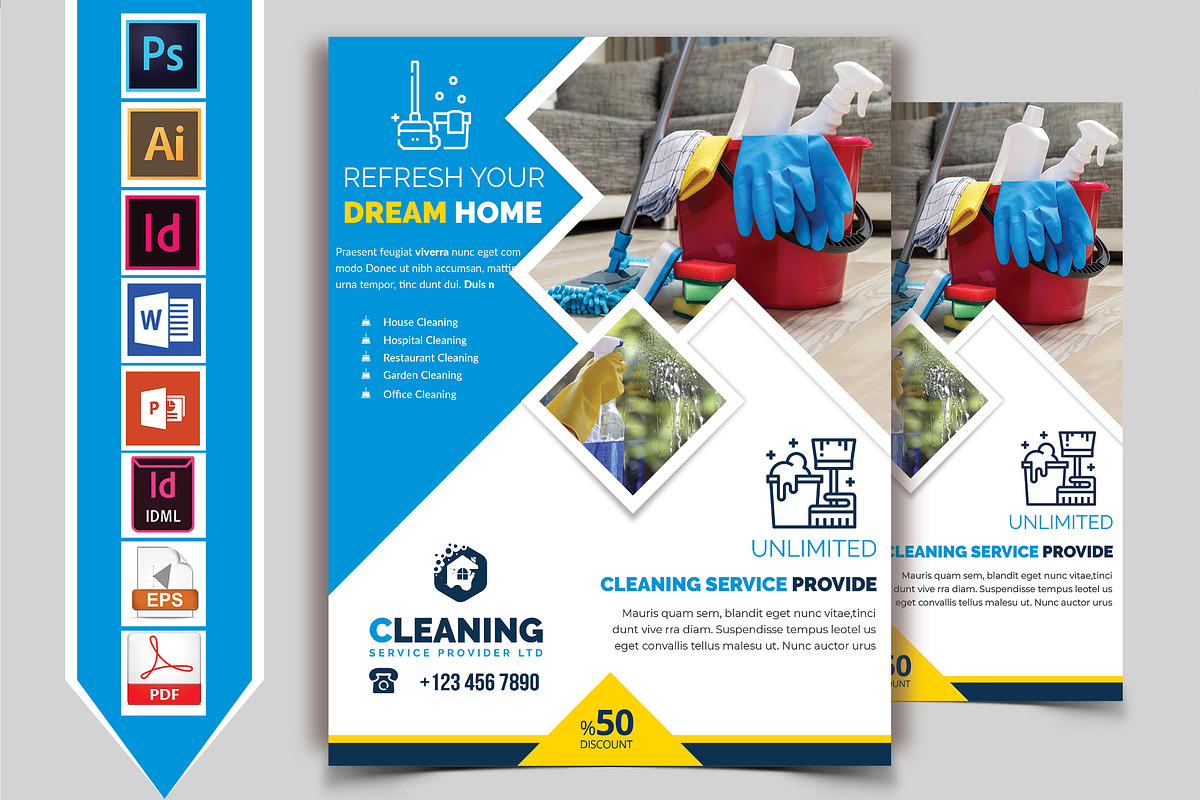 Cleaning Service Flyer Vol-06 in Flyer Templates - product preview 8