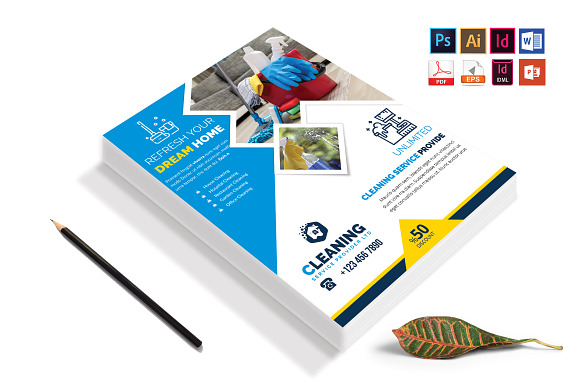 Cleaning Service Flyer Vol-06 in Flyer Templates - product preview 3