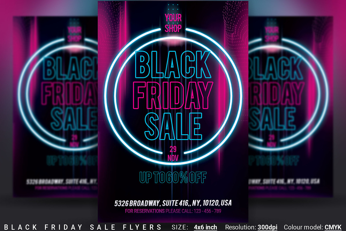 Black Friday Sale Flyers in Flyer Templates - product preview 8