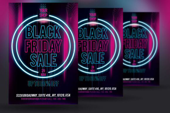Black Friday Sale Flyers in Flyer Templates - product preview 1