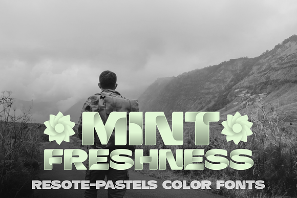 Color fonts ResotE-Pastels in Sans-Serif Fonts - product preview 4