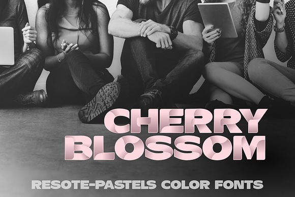 Color fonts ResotE-Pastels in Sans-Serif Fonts - product preview 7