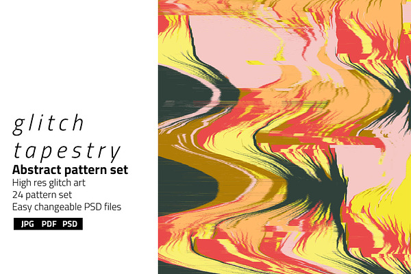 Glitch Tapestry Pattern Art Set
