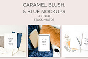 Caramel,Blush,Blue Mockup (9 Images)
