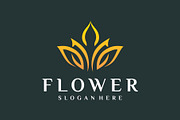 elegant flower logo