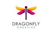 modern colorful dragonfly logo