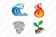 Four Elements Earth Water Air Fire