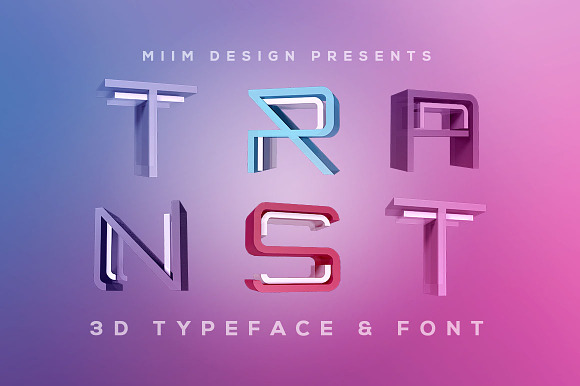 TRANST - 3D Lettering & Font in Lettering Fonts - product preview 4