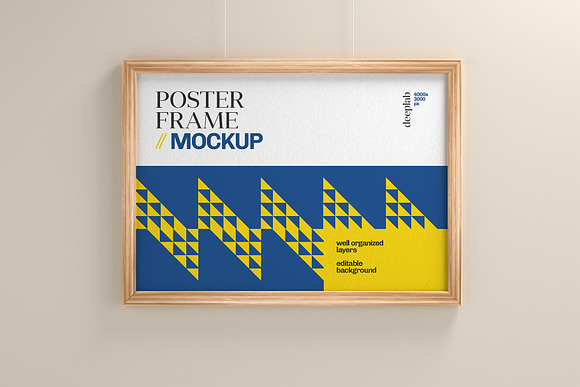 Wood Poster Mockup Set in Print Mockups - product preview 10