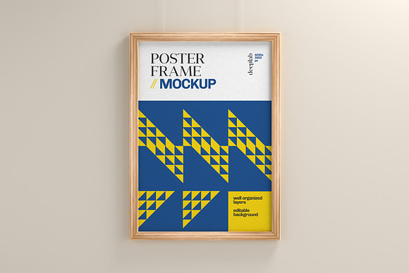 Wood Poster Mockup Set in Print Mockups - product preview 12