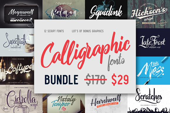 Calligraphic fonts Bundle in Script Fonts - product preview 12