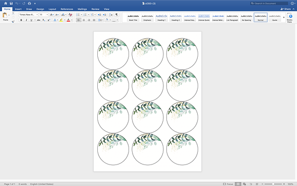 Blank Circle Labels with Leaf in Stationery Templates - product preview 4