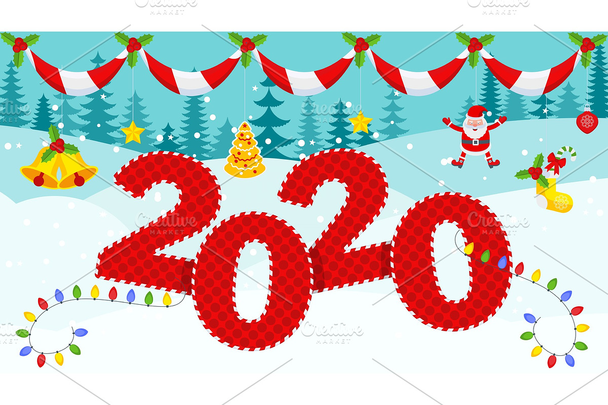 2020 Christmas card in Textures - product preview 8