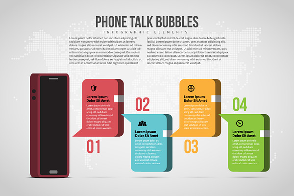 Phone Talk Bubble Infographic
