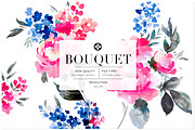 Bouquet, Watercolour Pattern & Motif