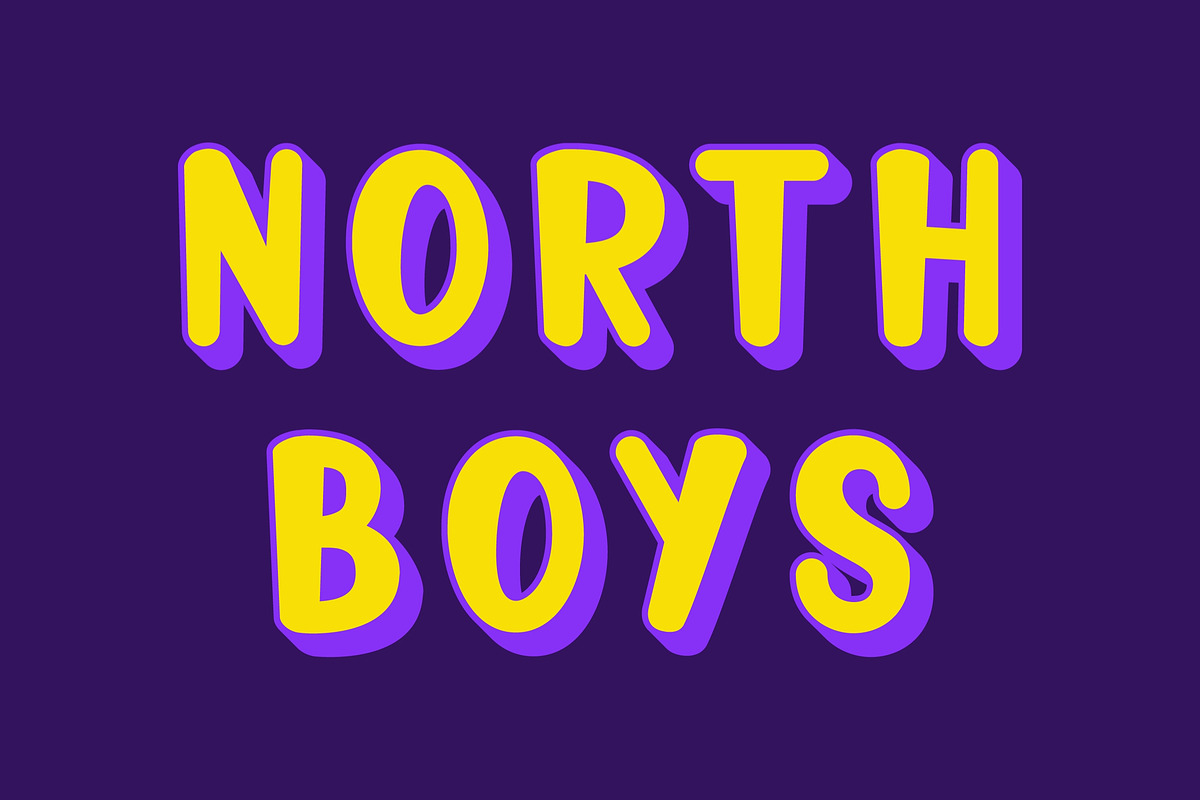 North Boys - Playful Layered Font in Display Fonts - product preview 8