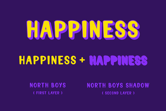 North Boys - Playful Layered Font in Display Fonts - product preview 2