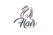 Illustration Hair for Salon Logo