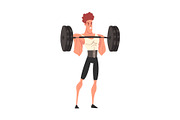 Man Exercising with Barbell